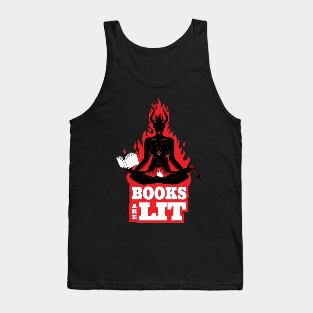 Books Are Lit Sexy Demon Tank Top by atomguy